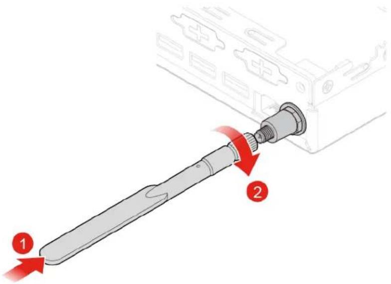 LENOVO ThinkCentre M625q - Replacing the rear Wi-Fi antenna - 6