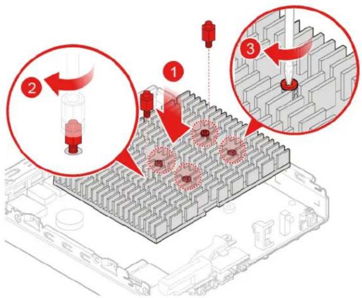 LENOVO ThinkCentre M625q - Replacing the heat sink for 10TL, 10UY, 10V0, 10V1, and 10V2 models - 2