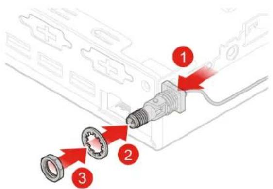 LENOVO ThinkCentre M625q - Replacing the rear Wi-Fi antenna - 4