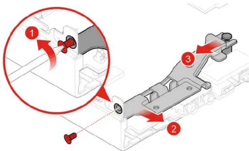 LENOVO ThinkCentre M625q - Replacing the antenna bracket for 10TF, 10TG, 10TH, 10TJ, and 10TK models - 2
