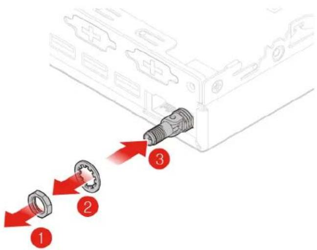 LENOVO ThinkCentre M625q - Replacing the rear Wi-Fi antenna - 3