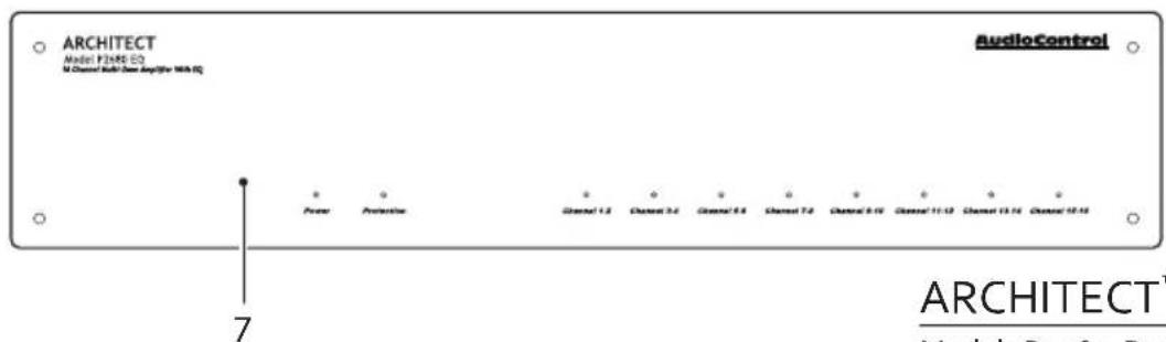 AudioControl Architect Model P2260 - Front Panel Features (EQ models) - 4