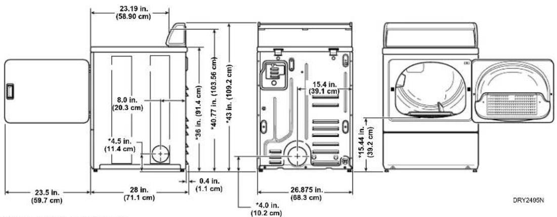 Speed Queen LDE30RGS173TW01 - MANUAL COMMERCIAL HOMESTYLE SINGLE LOAD DRYER SPECIFICATIONS - 2