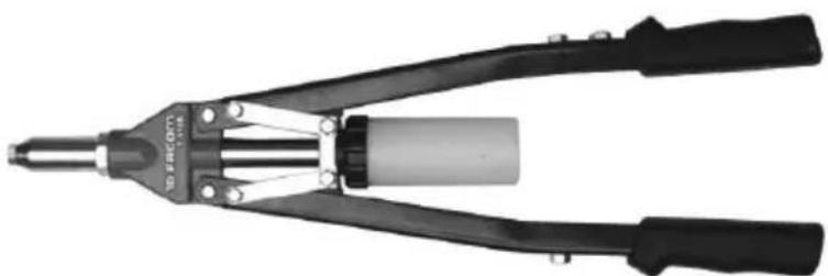 Mechanical tool with black and white components, no visible text or symbols