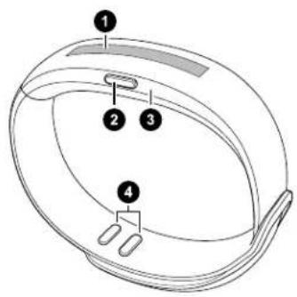 Diagram of a helmet with numbered parts labeled 1 to 4 for identification