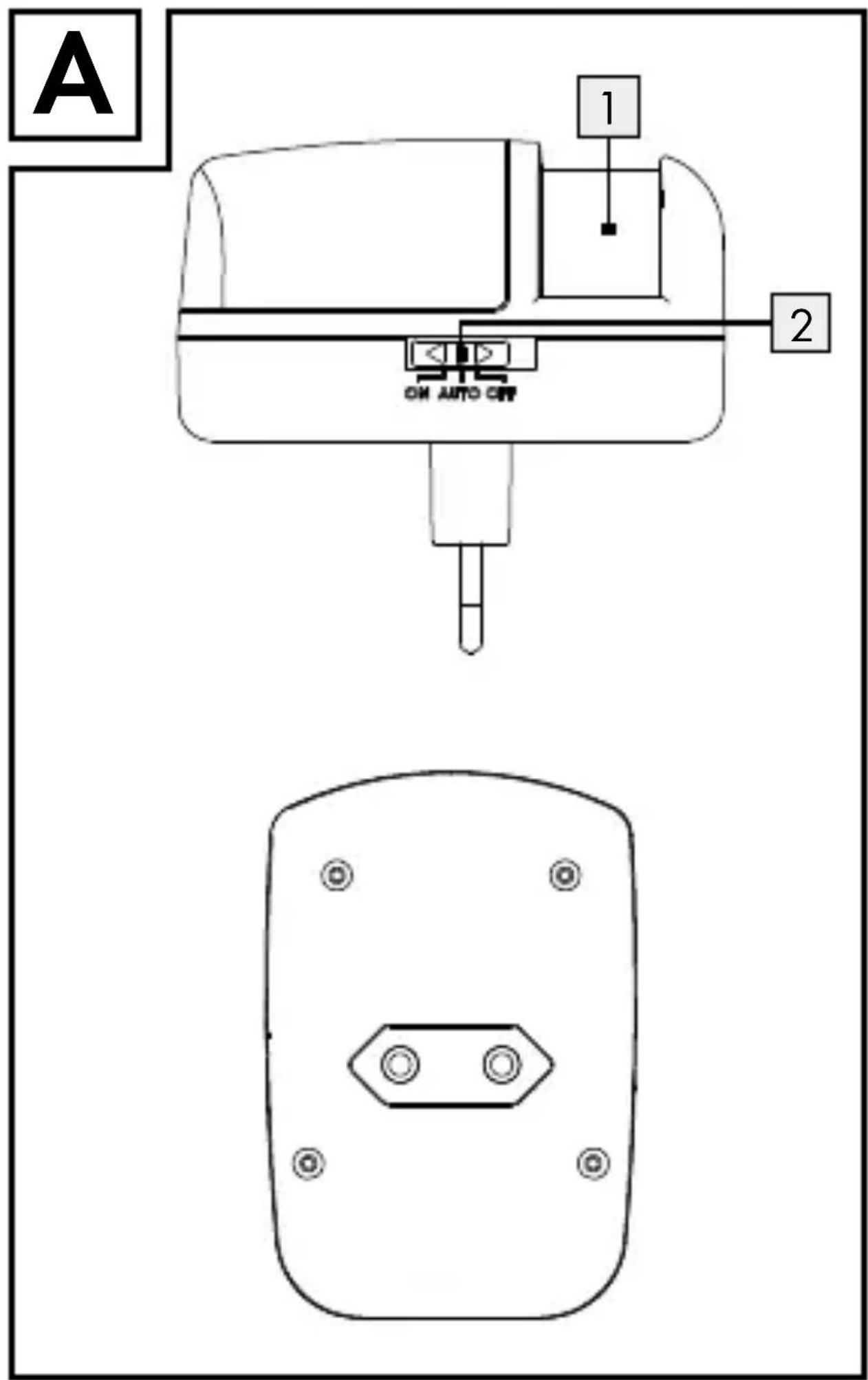 A 1 2 ON AUTO OFF