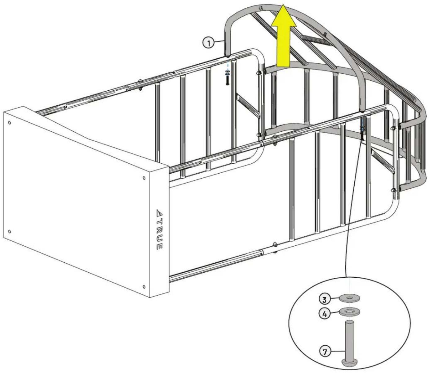 True 800SSC - STEP 4-ATTACH UPPER REAR TUBE ASSEMBLY CONTINUED - 1