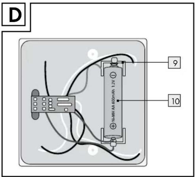 D Ni-MH AA 600mAh 1.2V 9 10