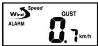 Wind Speed ALARM GUST 0.7 km/h
