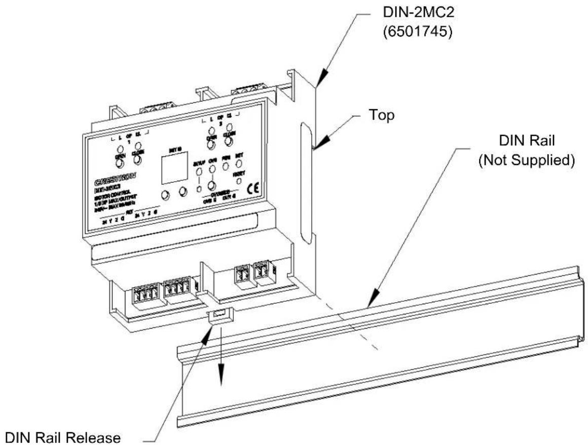 DIN-2MC2 (6501745) Top DIN Rail (Not Supplied) DIN Rail Release