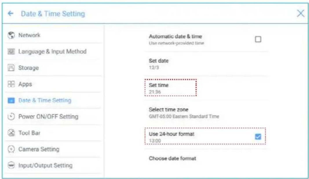 Newline TruTouch X7 - Setting Time - 2