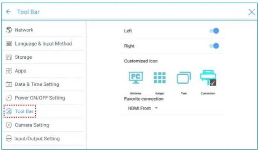 Newline TruTouch X7 - - Tool Bar Setting - 1
