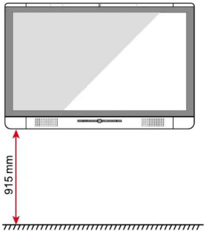Newline TruTouch X6 - - Installation Height - 1