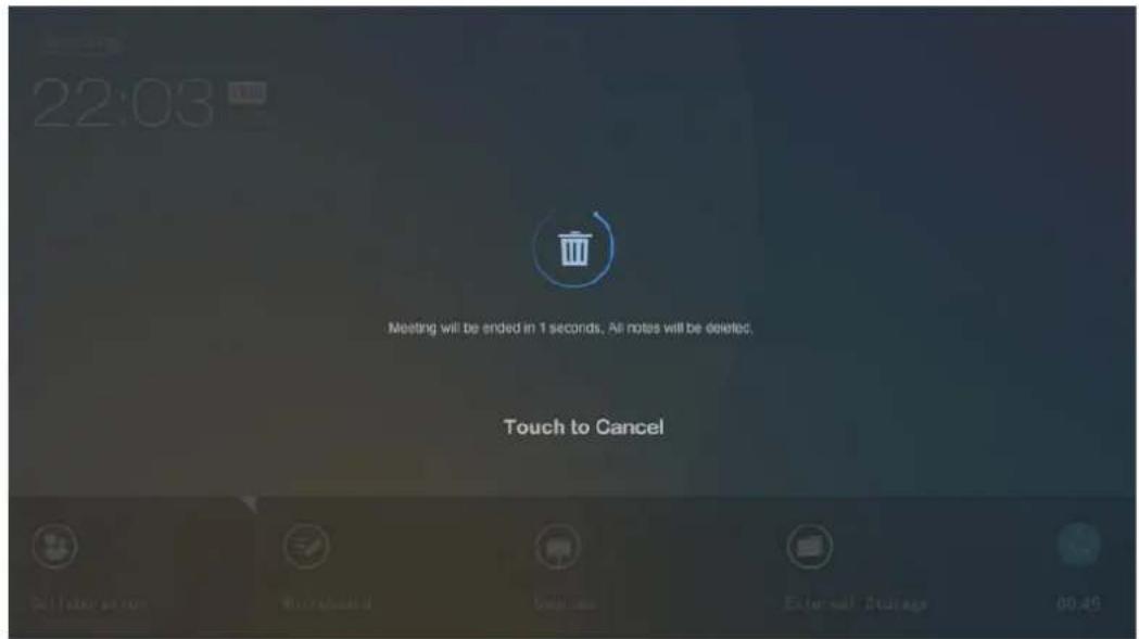 Newline TruTouch X9 - Automatically End Meeting - 1