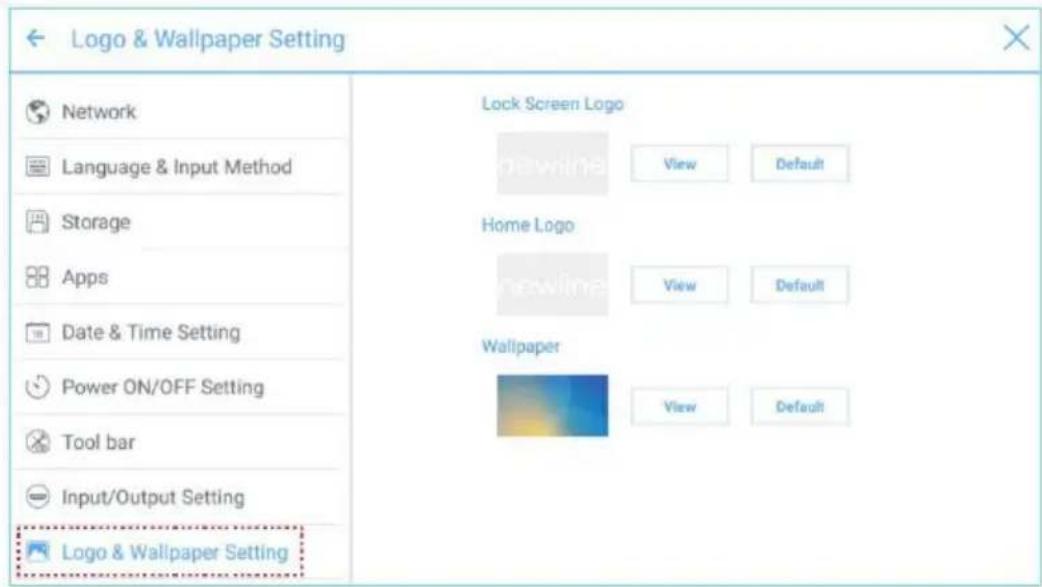 Newline TT-6518VN - Logo and Wallpaper Setting - 1