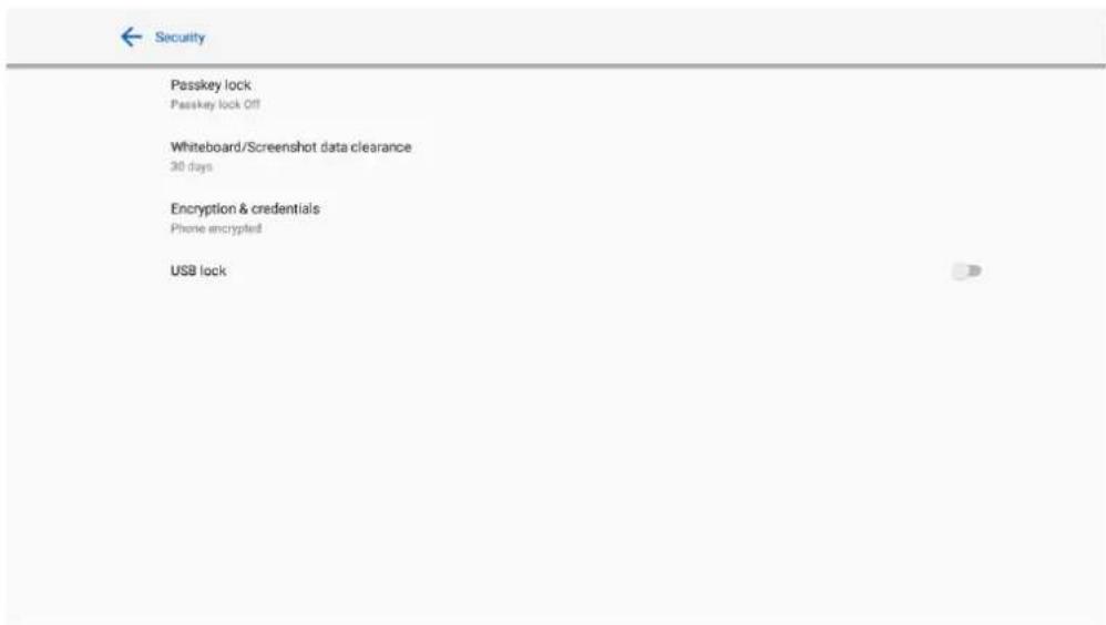 Newline TT-7519RS - Security Settings - 1