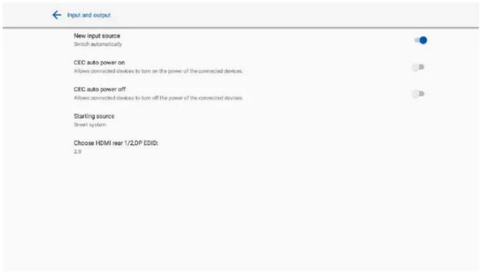 Newline TT-8619RS - Input/Output Settings - 1