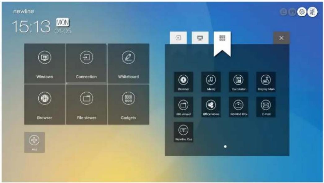Newline TT-8619RS - Add Shortcuts to Home Page - 4