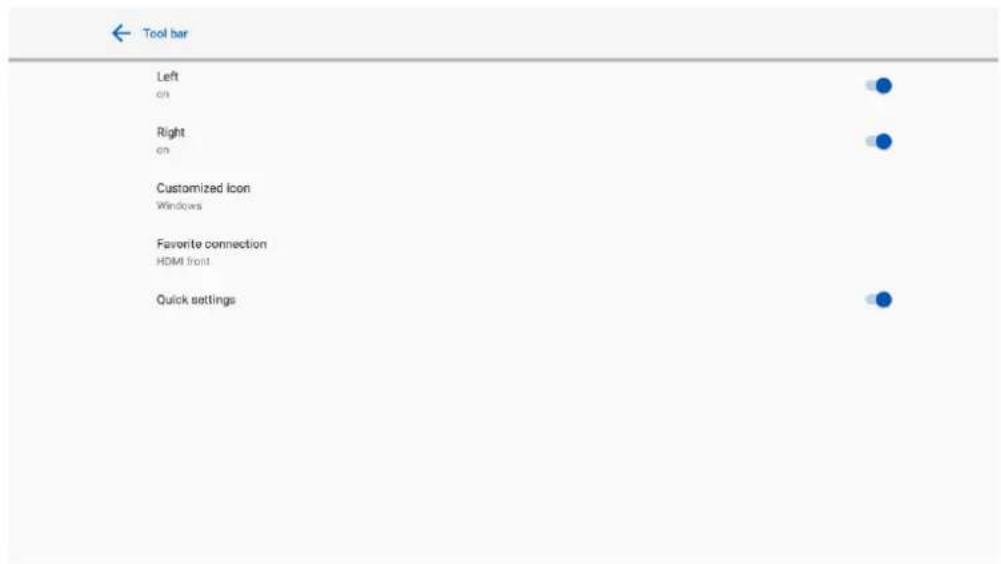 Newline TT-8619RS - Tool Bar Settings - 1