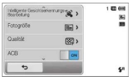 Intelligente Gesichtserkennungs- Bearbeitung Fotogröße Qualität ACB ON