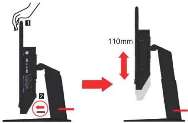 LENOVO ThinkCentre Tiny-In-One 24 Gen 3 - Adjusting the full-function monitor stand - 3