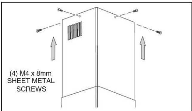 (4) M4 x 8mm SHEET METAL SCREWS