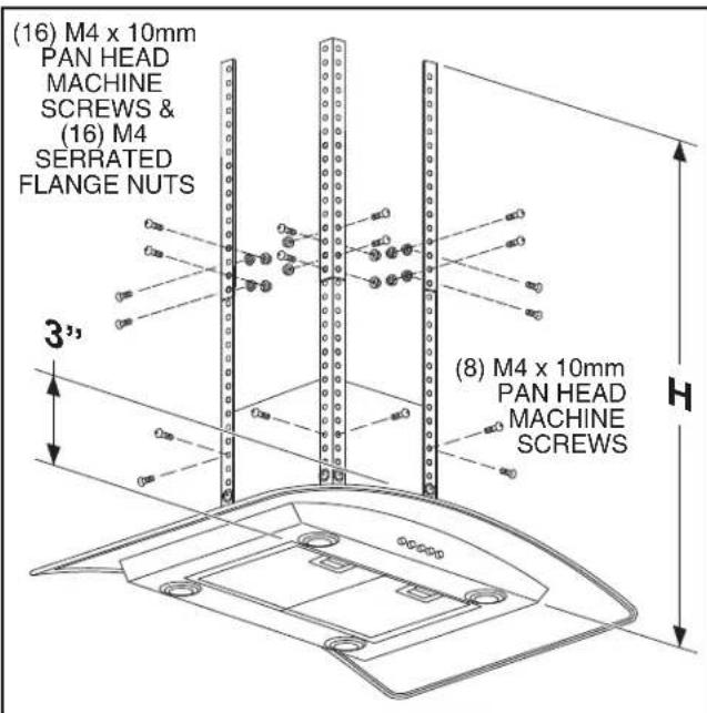 (16) M4 x 10mm PAN HEAD MACHINE SCREWS & (16) M4 SERRATED FLANGE NUTS 3" (8) M4 x 10mm PAN HEAD MACHINE SCREWS