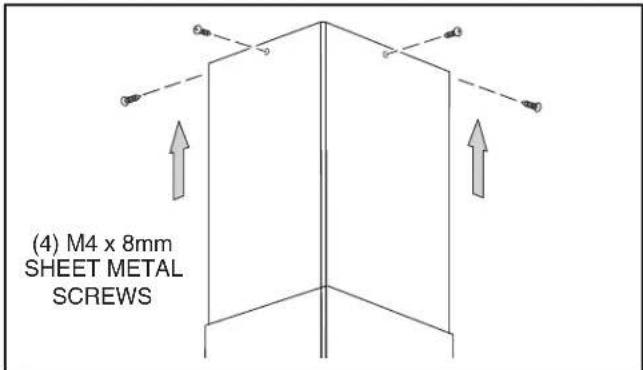 (4) M4 x 8mm SHEET METAL SCREWS