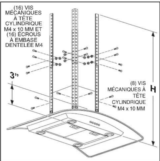 (16) VIS MÉCANIQUES À TÊTE CYLINDRIQUE M4 x 10 MM ET (16) ÉCROUS À EMBASE DENTELEE M4 3" (8) VIS MÉCANIQUES À TÊTE CYLINDRIQUE M4 x 10 MM