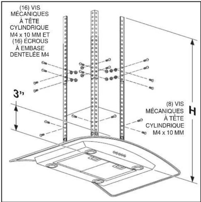 (16) VIS MÉCANIQUES À TÊTE CYLINDRIQUE M4 x 10 MM ET (16) ÉCROUS À EMBASE DENTELEE M4 3" (8) VIS MÉCANIQUES À TÊTE CYLINDRIQUE M4 x 10 MM