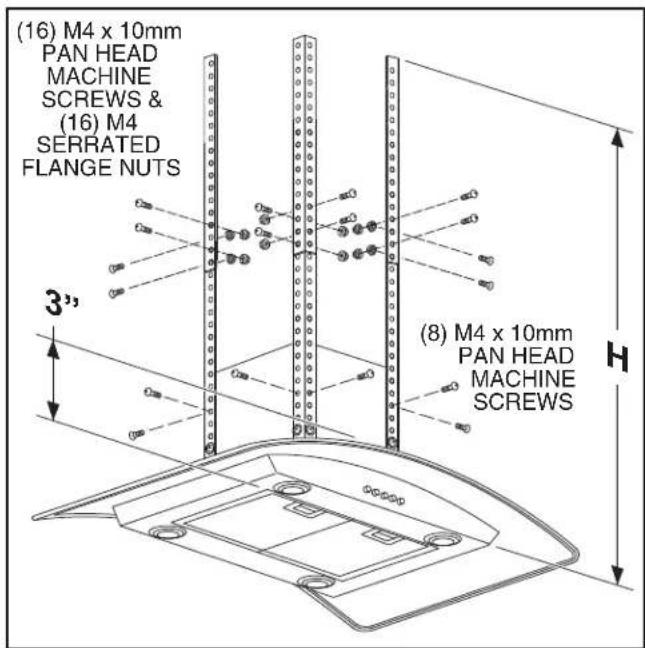 (16) M4 x 10mm PAN HEAD MACHINE SCREWS & (16) M4 SERRATED FLANGE NUTS 3" (8) M4 x 10mm PAN HEAD MACHINE SCREWS