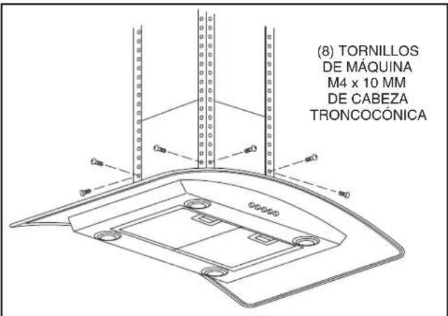 (8) TORNILLOS DE MÁQUINA M4 x 10 MM DE CABEZA TRONCOCÓNICA