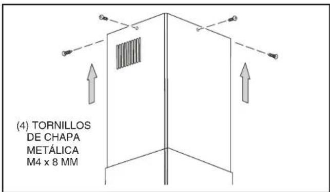 (4) TORNILLOS DE CHAPA METÁLICA M4 x 8 MM
