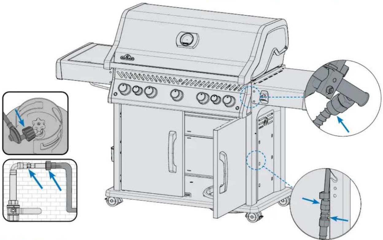 Technical diagram of a fire extinguisher with labeled components and airflow directions