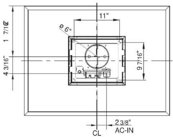 1 7/16" 4 3/16" Ø 6" 11" 9 7/16" 2 3/8" AC-IN CL