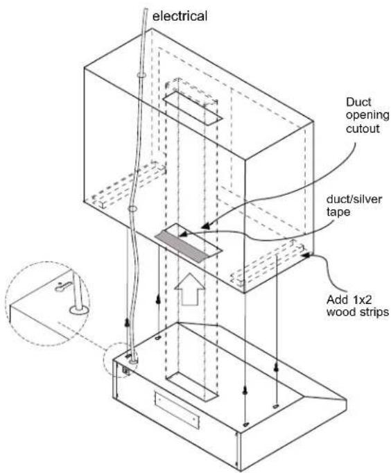 Zephyr AK1100S - Hood is designed for installation under a kitchen cabinet (Fig 1) - 1
