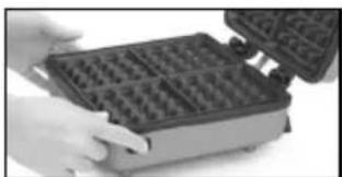 CUISINART WAF-300 - Para quitar las placas - 1