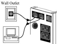 APC BK500EI - Connect the Phone Line to Surge Protection - 1