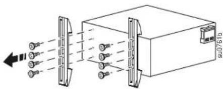 Diagram showing light path through a device with labeled components and directional arrow