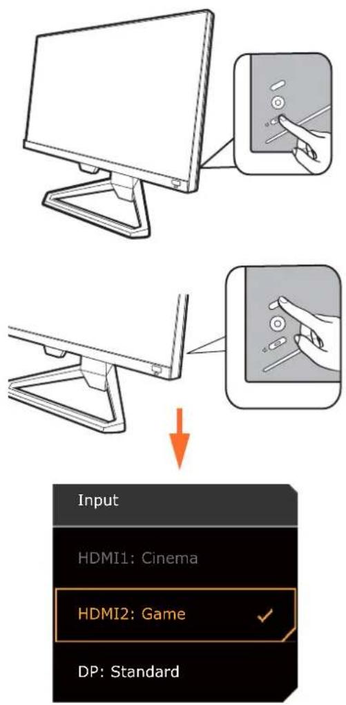 Input HDMI1: Cinema HDMI2: Game DP: Standard