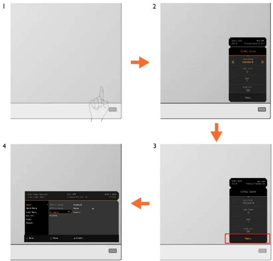 BENQ Mobiuz EX2710 - 5-Wege-Steuerung und grundlegender Menübetrieb - 7