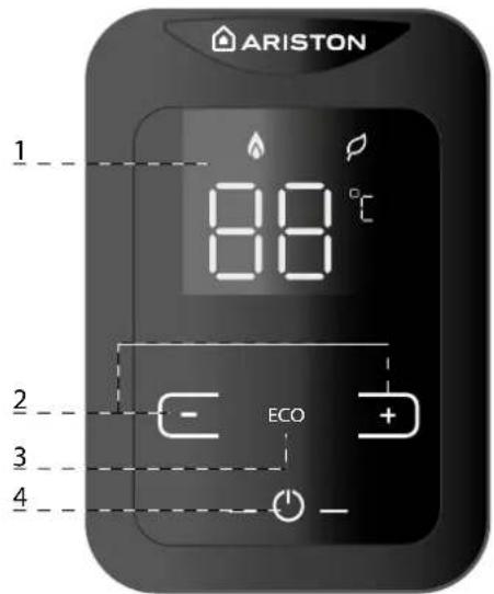 ARISTON 1 88 °C 2 - ECO + 3 4 -