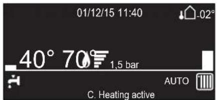 01/12/15 11:40 -02° 40° 70° 1,5 bar AUTO C. Heating active