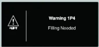 Alert Warning 1P4 Filling Needed