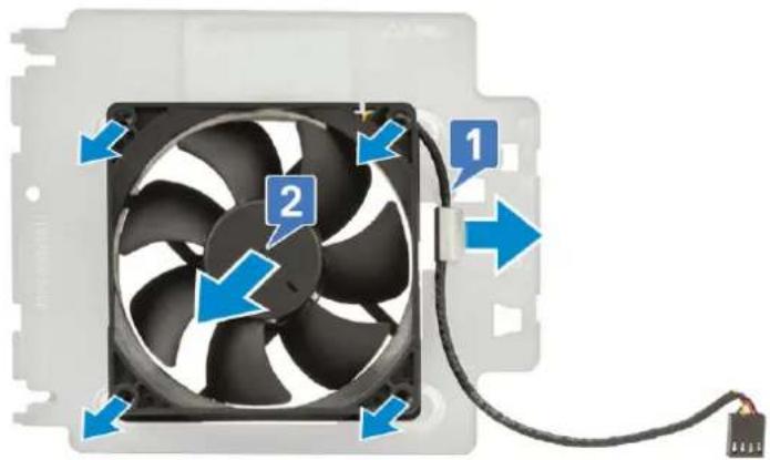 DELL Precision 363 - Removing system fan - 2