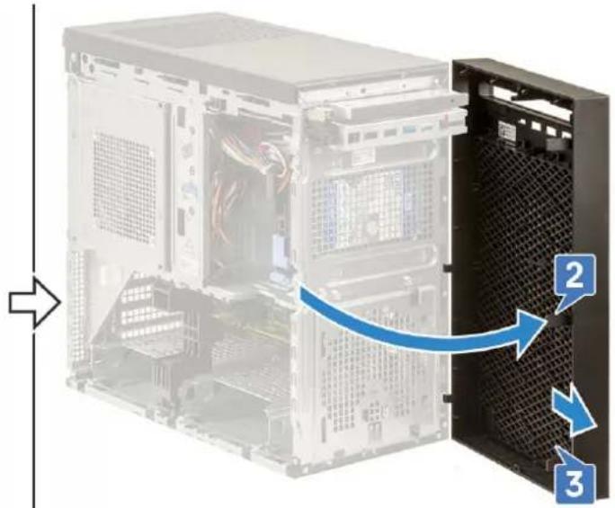 DELL Precision 363 - Removing the front bezel - 2