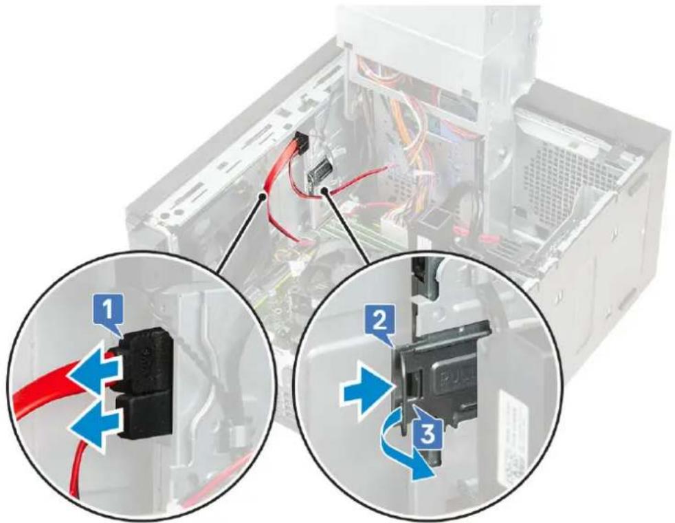 DELL Precision 363 - Removing the optical drive - 1