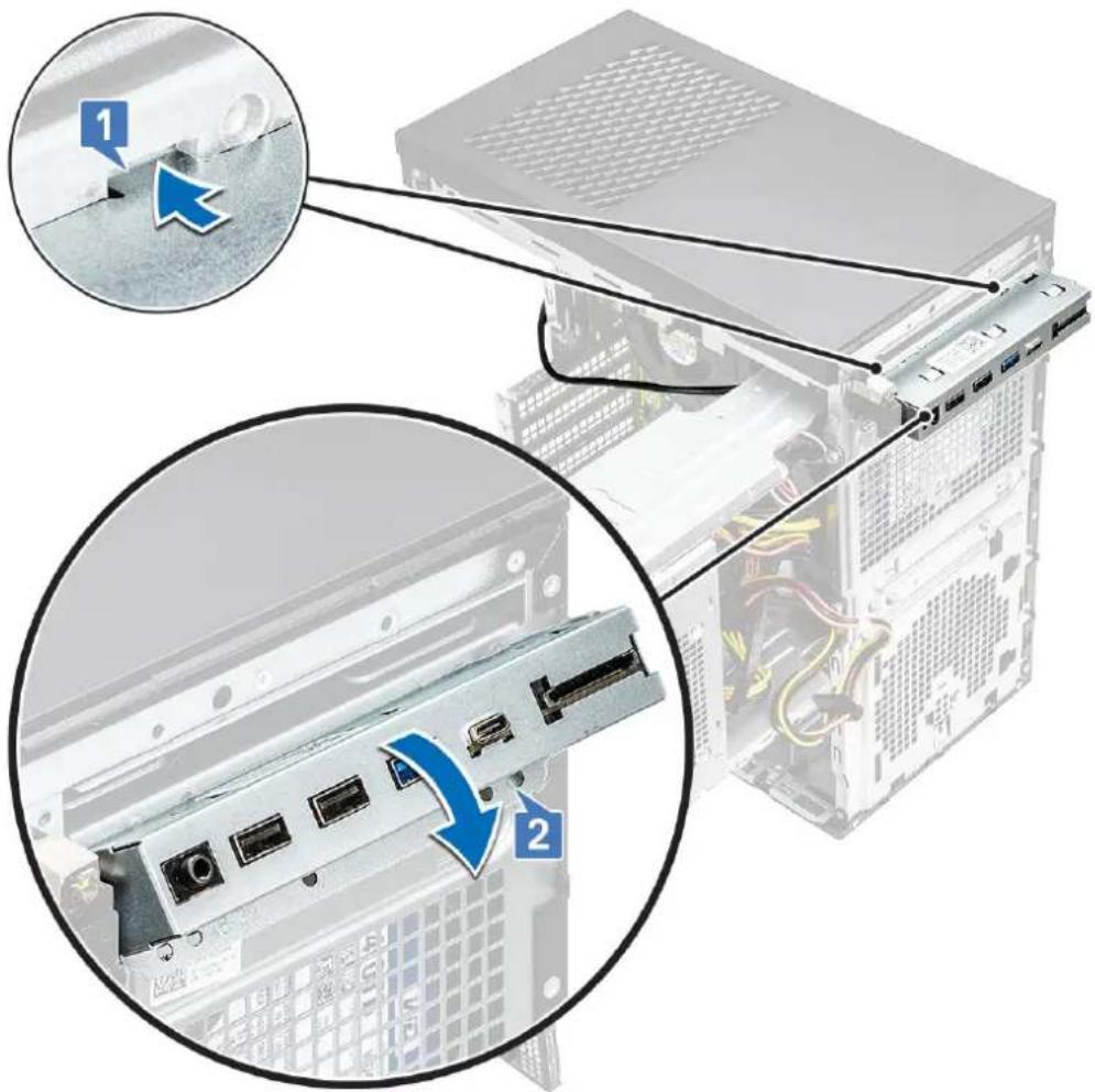 DELL Precision 363 - Installing the IO panel - 2