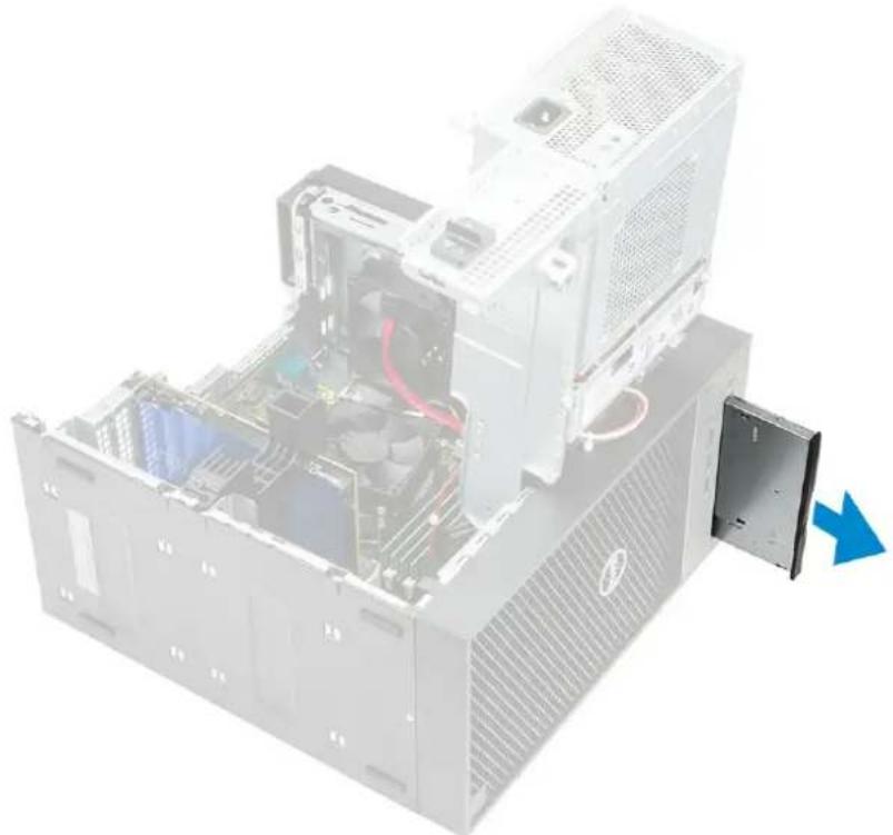 DELL Precision 363 - Removing the optical drive - 2