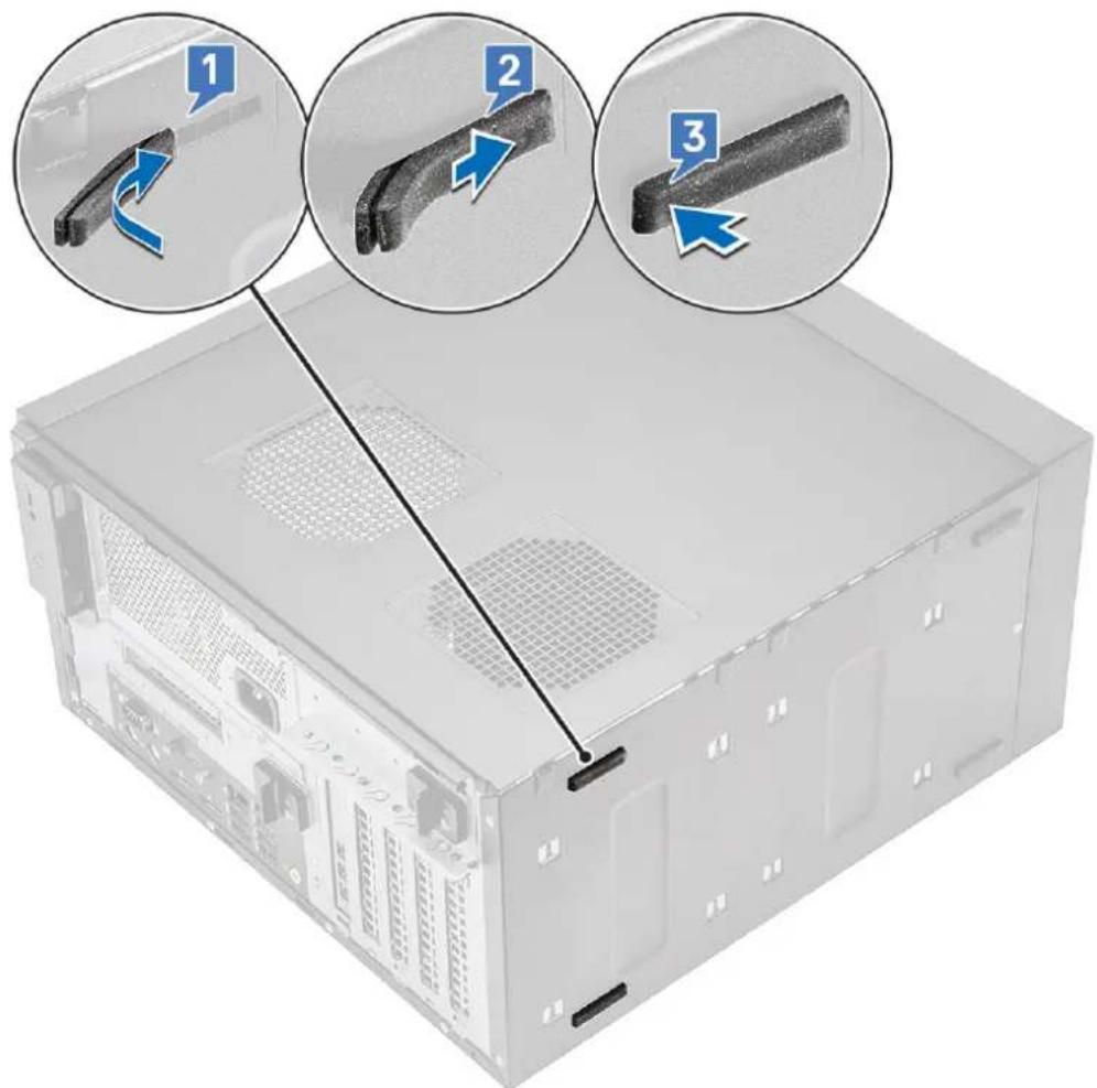 DELL Precision 363 - Installing the chassis rubber feet - 2